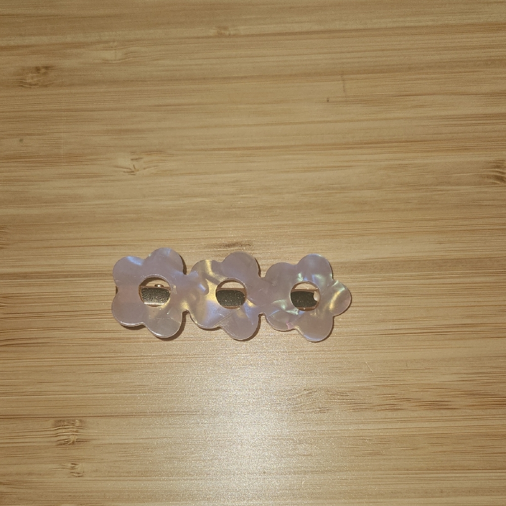 Iridescent Floral Hair Clip